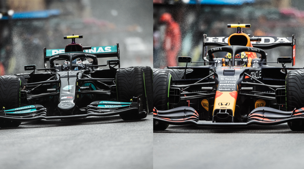 Mercedes Red Bull front wing comparison