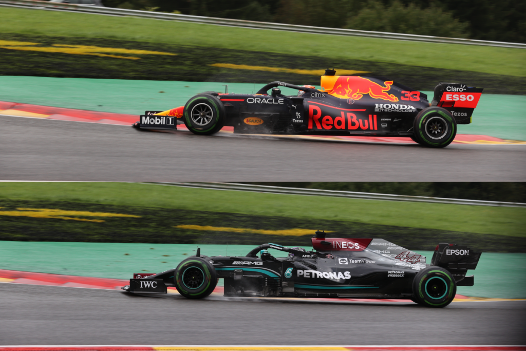 Mercedes Red Bull Belgian GP rake comparison