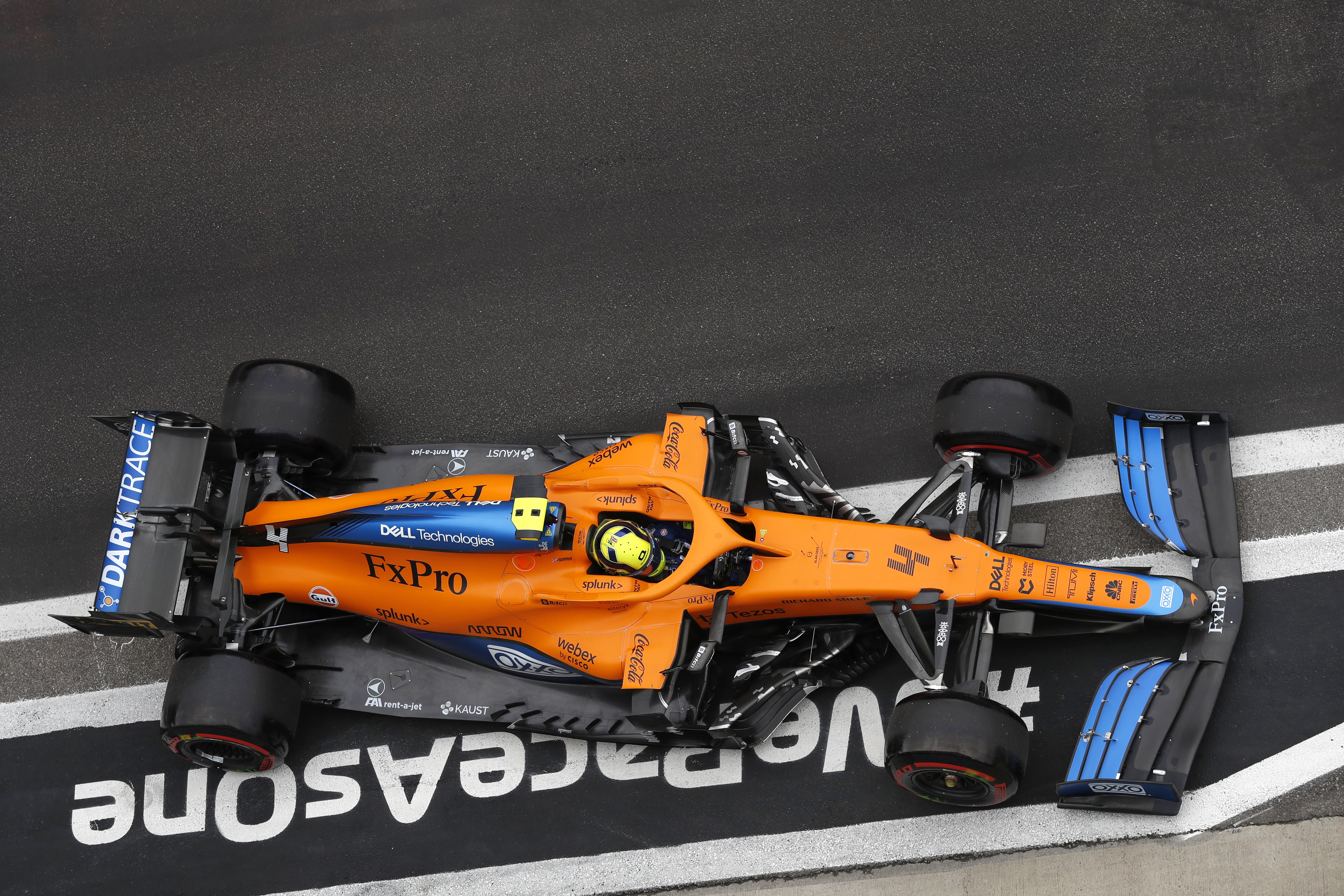 Lando Norris, Mclaren Mcl35m From Above