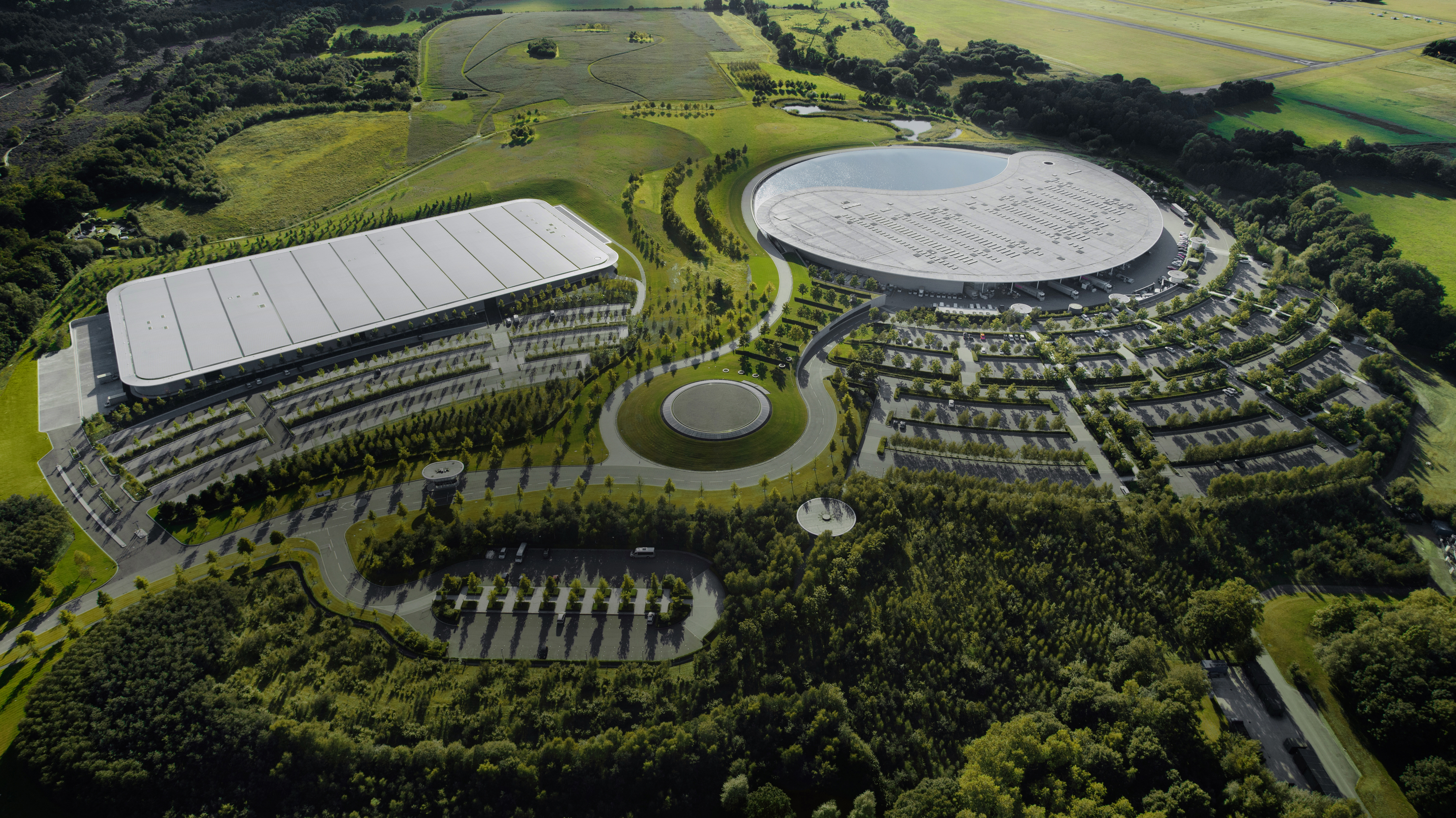 Mclaren Technology Centre Exterior, Aerial View