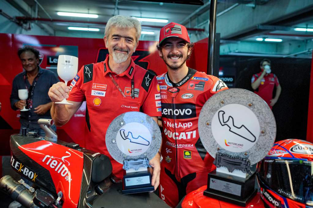 Francesco Bagnaia Gigi Dall'Igna Ducati MotoGP