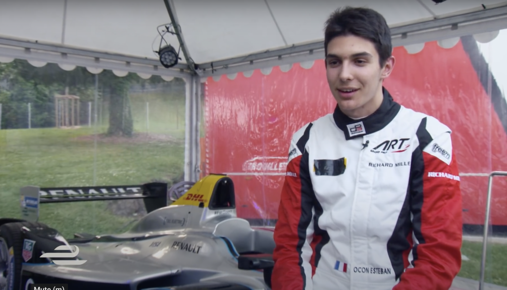 Esteban Ocon Formula E demo Pau 2015