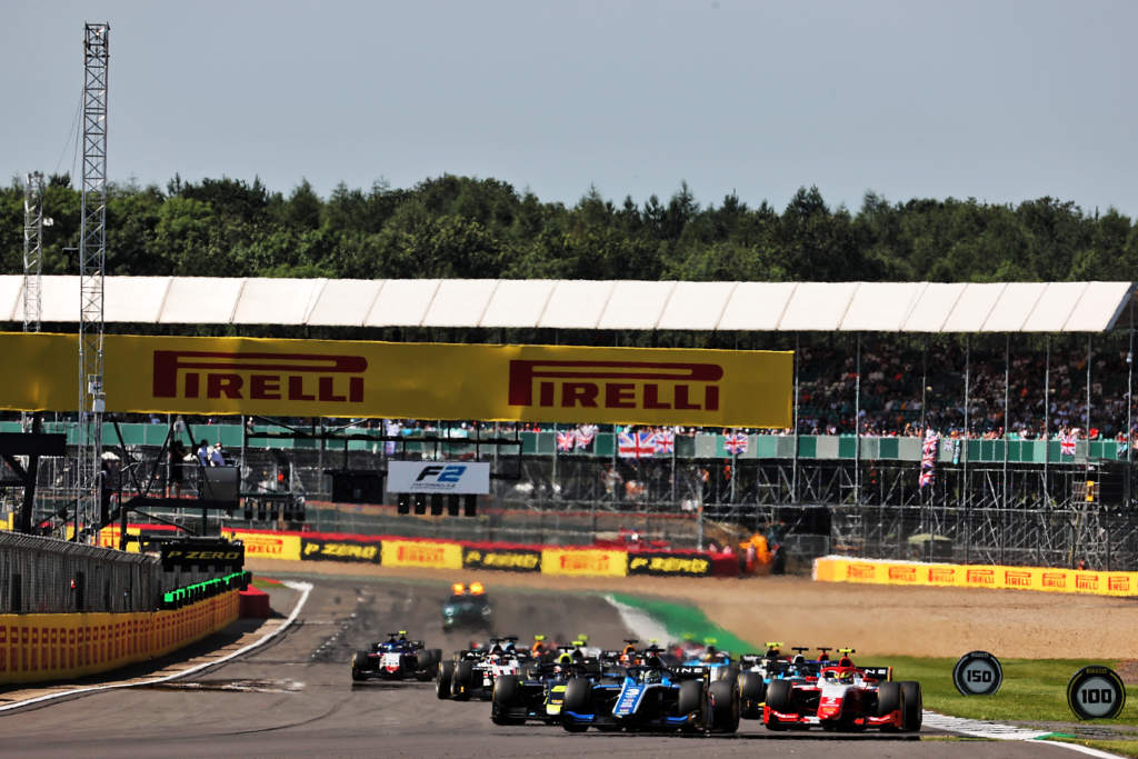 Guanyu Zhou leads F2 Silverstone