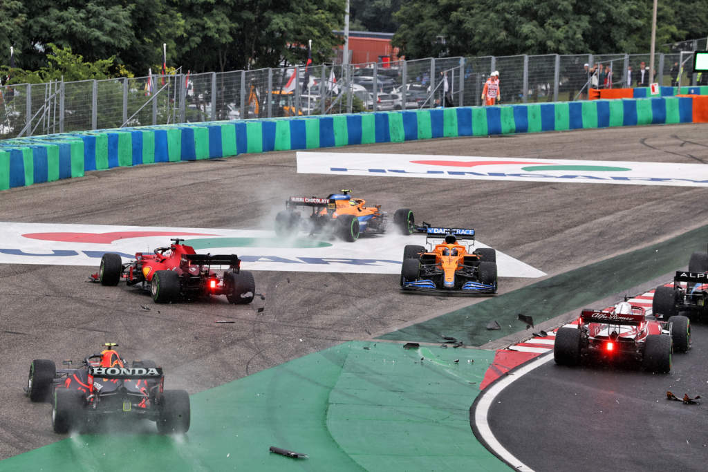 Hungarian GP F1 start crash