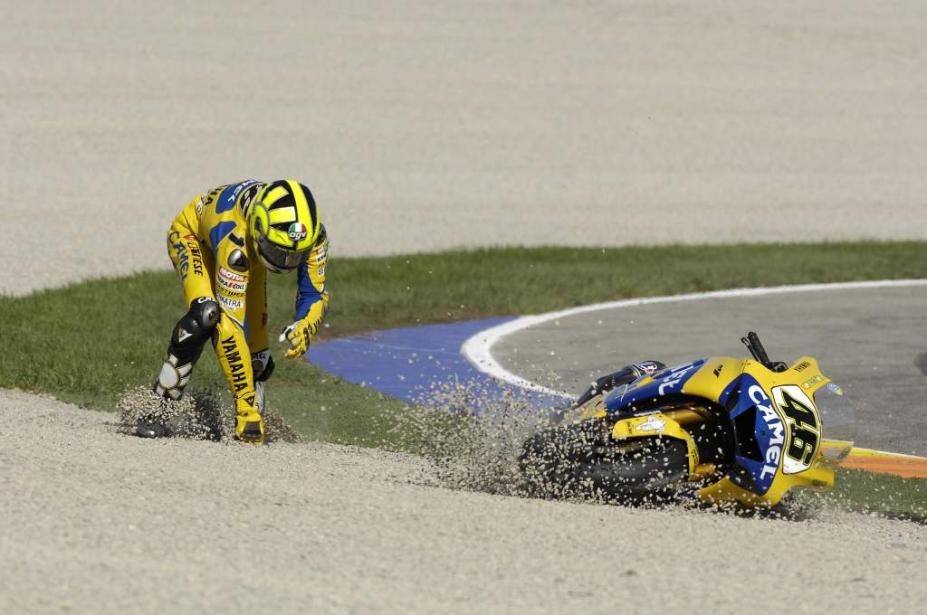 Valentino Rossi Yamaha MotoGP crash 2006