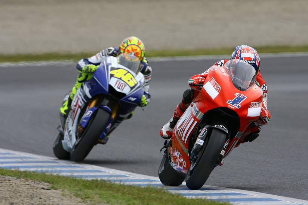 Casey Stoner Ducati Valentino Rossi Yamaha MotoGP 2008