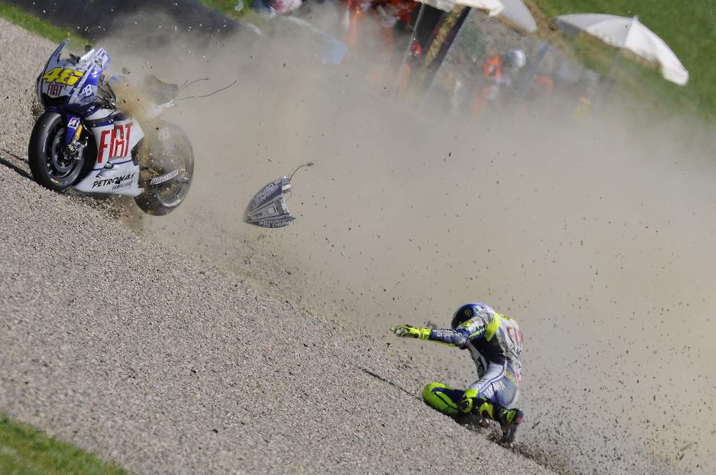 Valentino Rossi Yamaha MotoGP crash