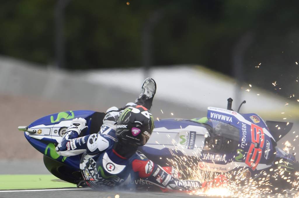 Jorge Lorenzo Yamaha MotoGP crash