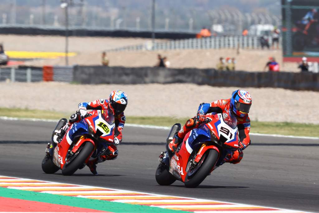 Leon Haslam Alvaro Bautista Honda World Superbike