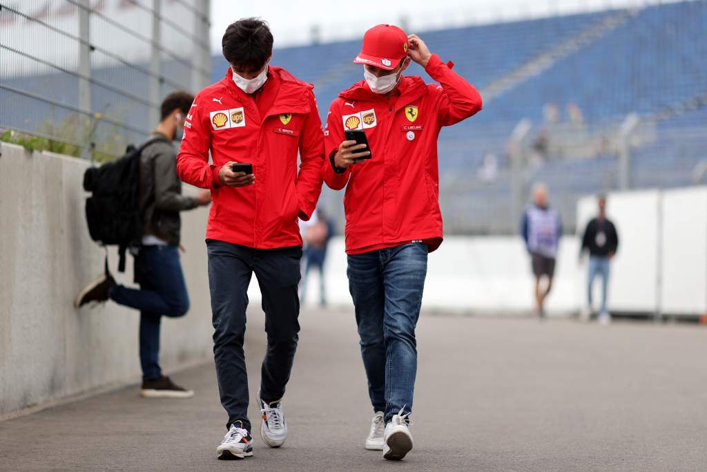 Carlos Sainz Charles Leclerc F1 Ferrari