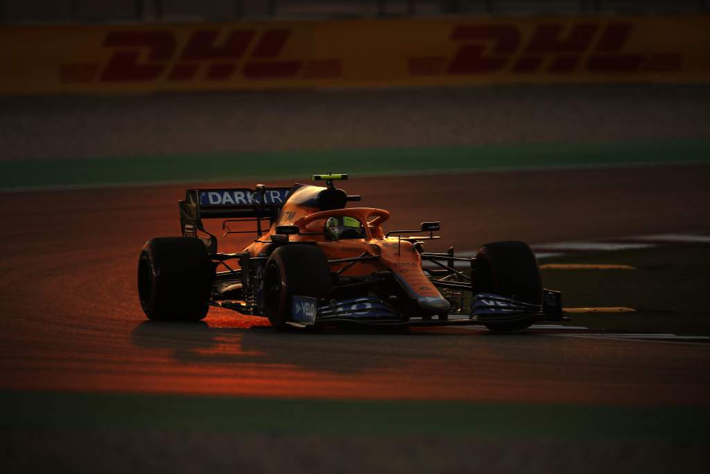 Lando Norris, Mclaren Mcl35m Entering Corner