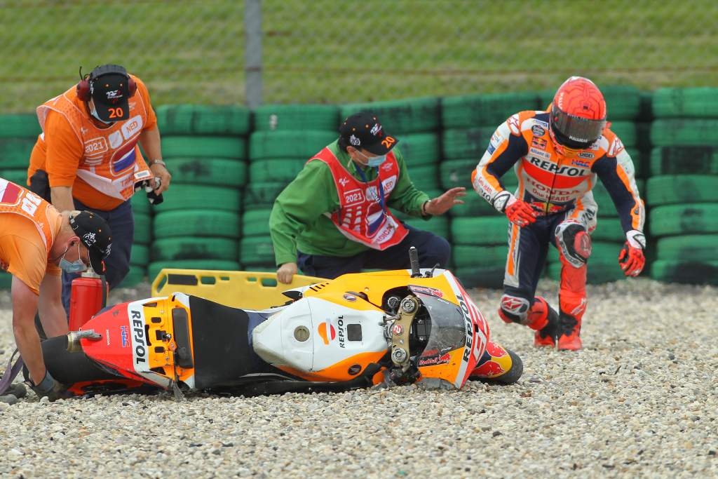 Marc Marquez Honda MotoGP crash