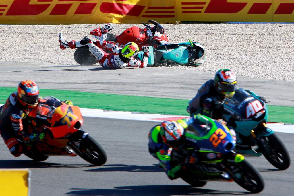 Moto3 crash Darryn Binder, Dennis Foggia, Sergio Garcia