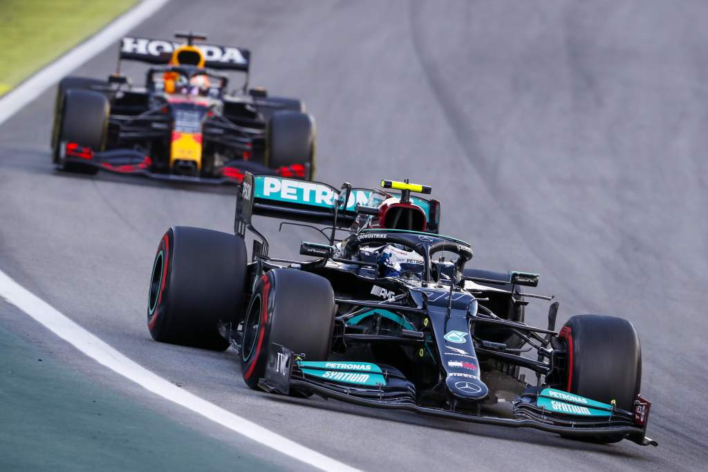 Valtteri Bottas Mercedes Max Verstappen Red Bull F1 Brazilian GP