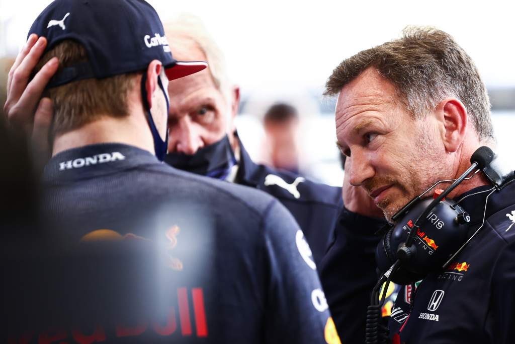 Max Verstappen Helmut Marko Christian Horner Red Bull F1