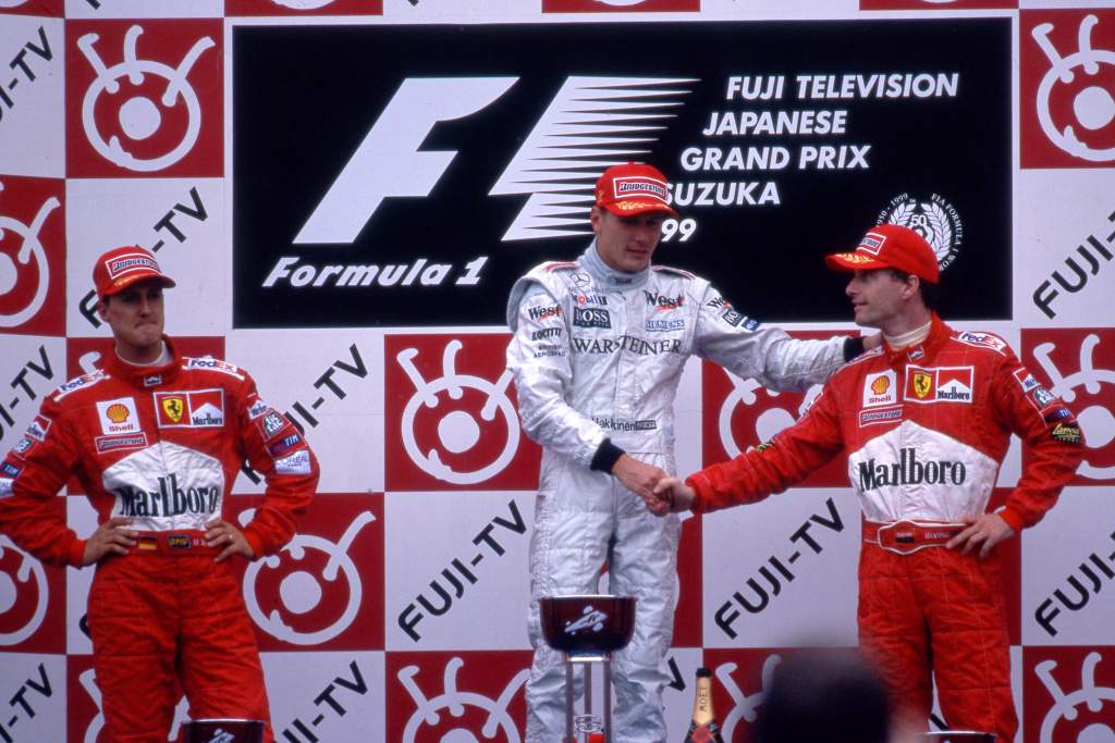 Mika Hakkinen Eddie Irvine Michael Schumacher F1