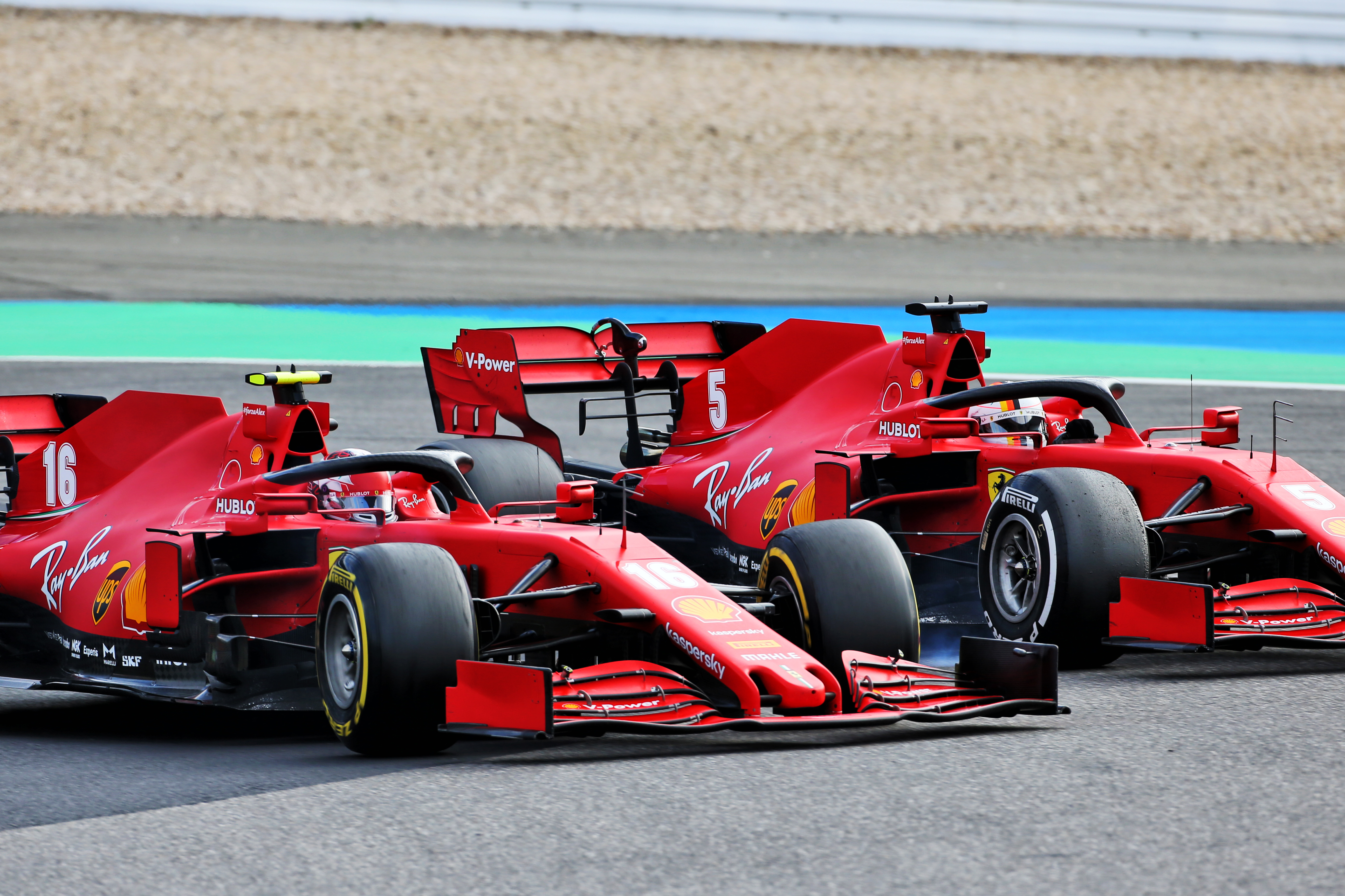 Charles Leclerc Sebastian Vettel Ferrari F1