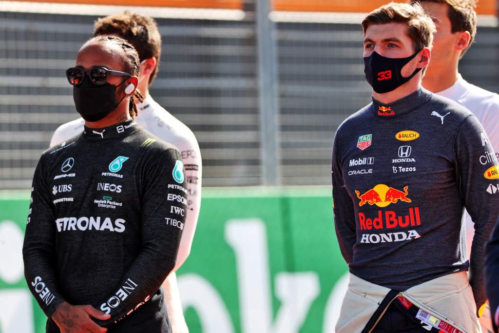 Lewis Hamilton Mercedes Max Verstappen Red Bull F1