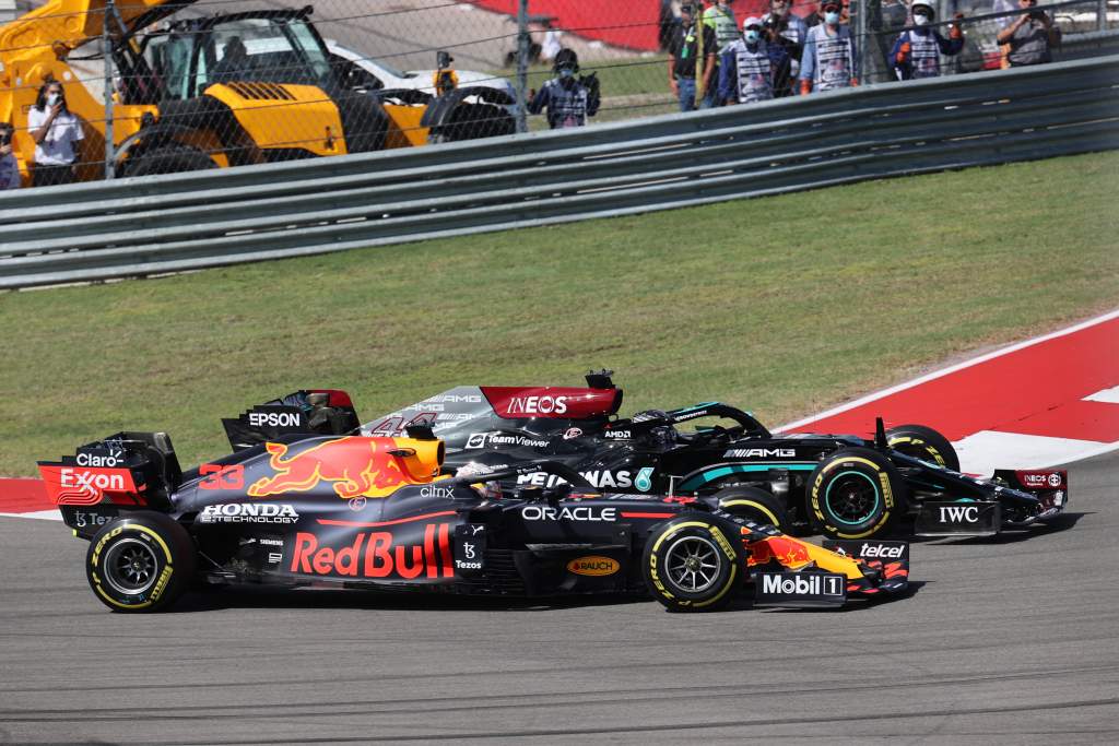 Lewis Hamilton & Max Verstappen with a Louis Vuitton bag arrive on race day