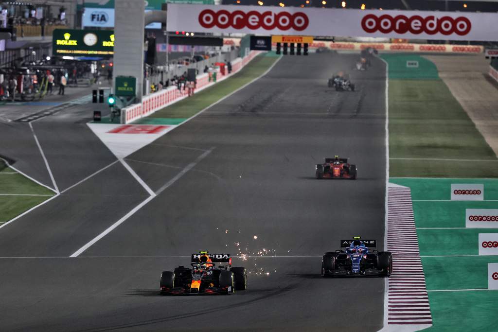 Sergio Perez Esteban Ocon Red Bull Alpine F1 Qatar GP