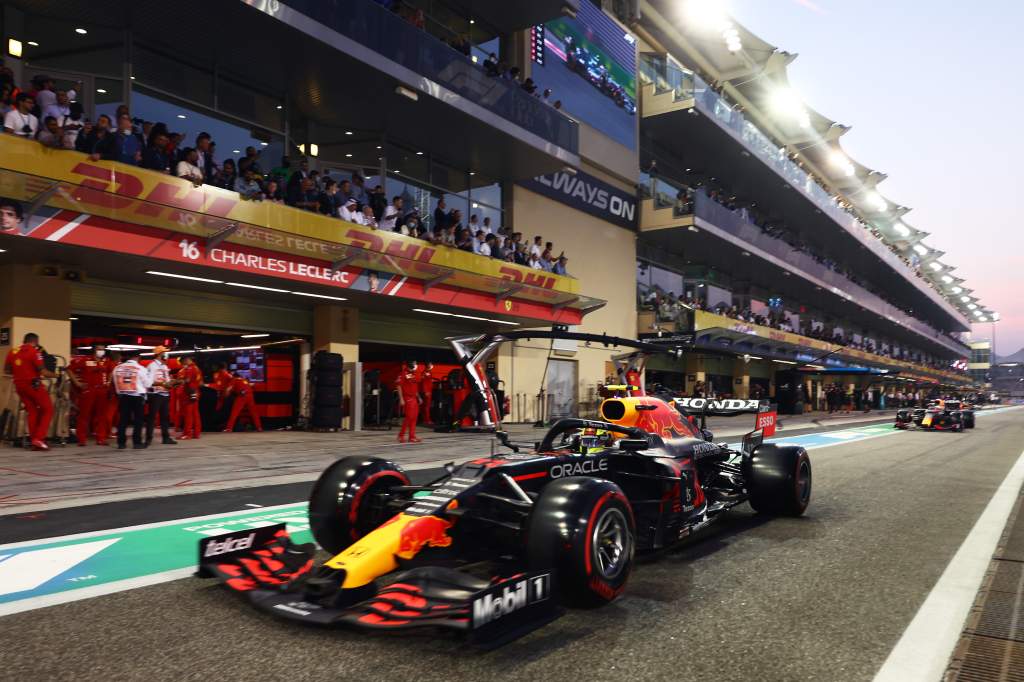 Sergio Perez Max Verstappen Red Bull F1 Abu Dhabi GP