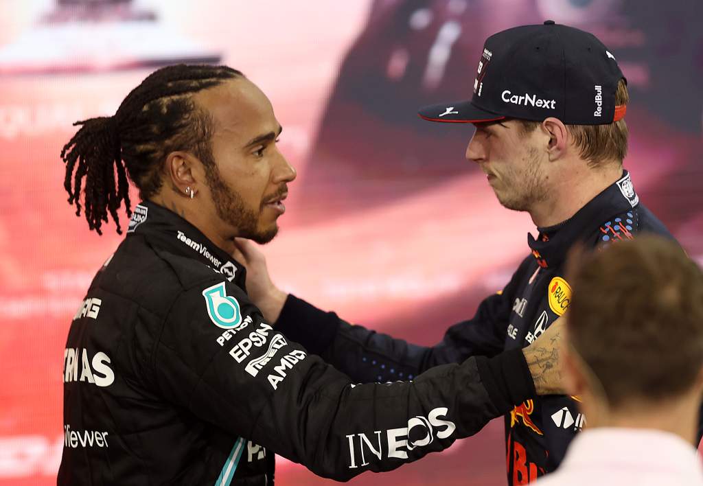 Lewis Hamilton Mercedes Max Verstappen Red Bull Abu Dhabi GP F1