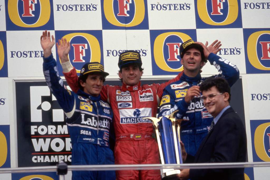 Alain Prost Ayrton Senna Damon Hill 1993 F1 Adelaide