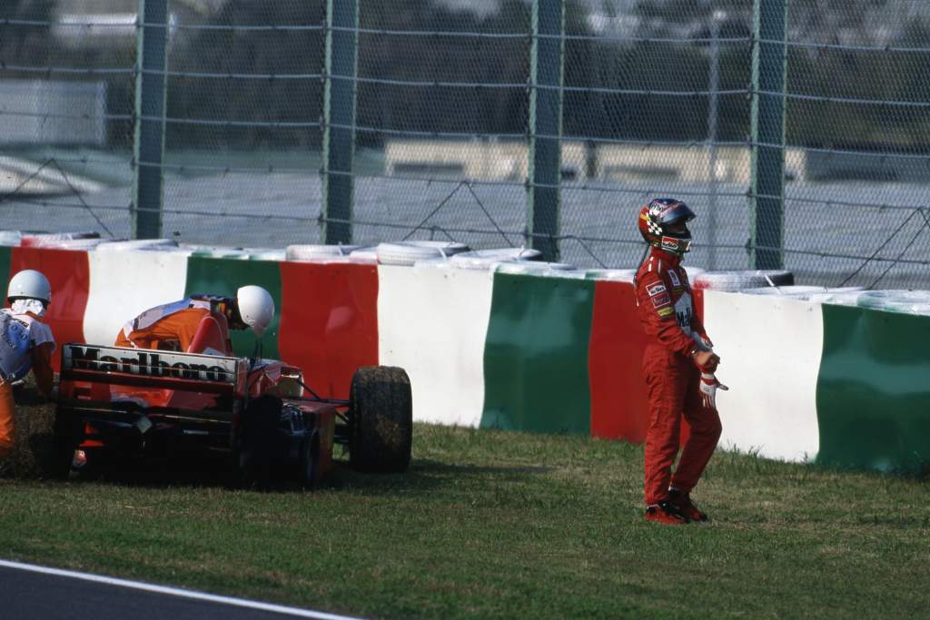 Michael Schumacher Japan F1 1998 puncture Suzuka Ferrari