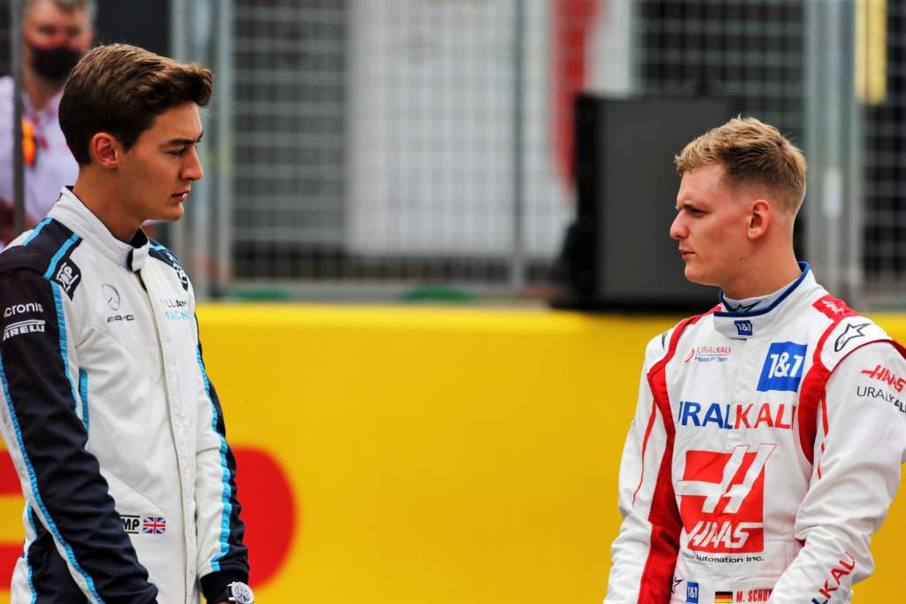 George Russell Williams Mick Schumacher Haas F1