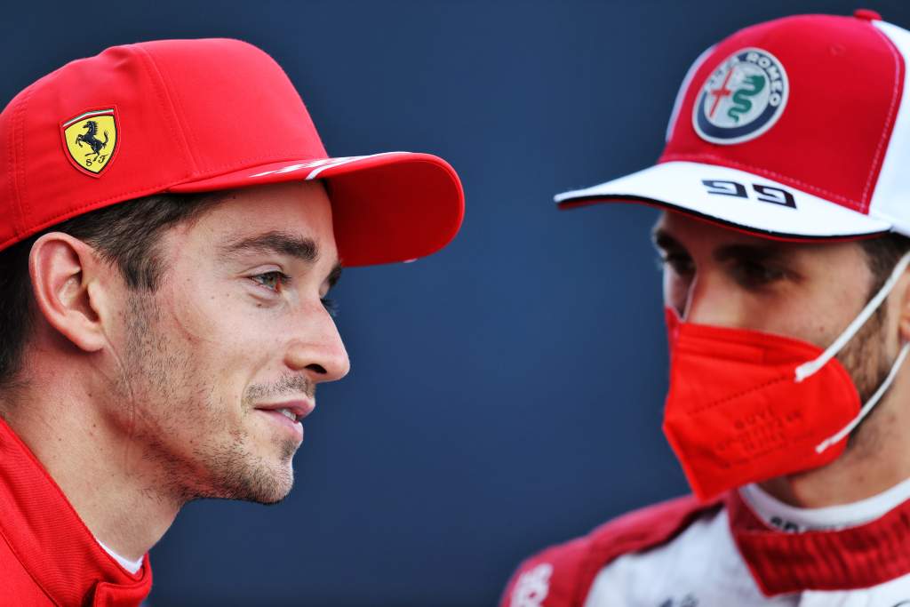 Charles Leclerc Ferrari Antonio Giovinazzi Alfa Romeo F1