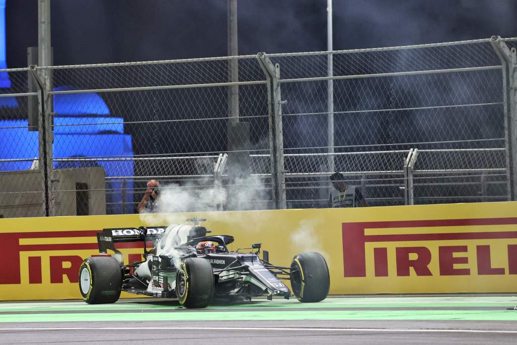 Yuki Tsunoda AlphaTauri F1 Saudi Arabian GP crash