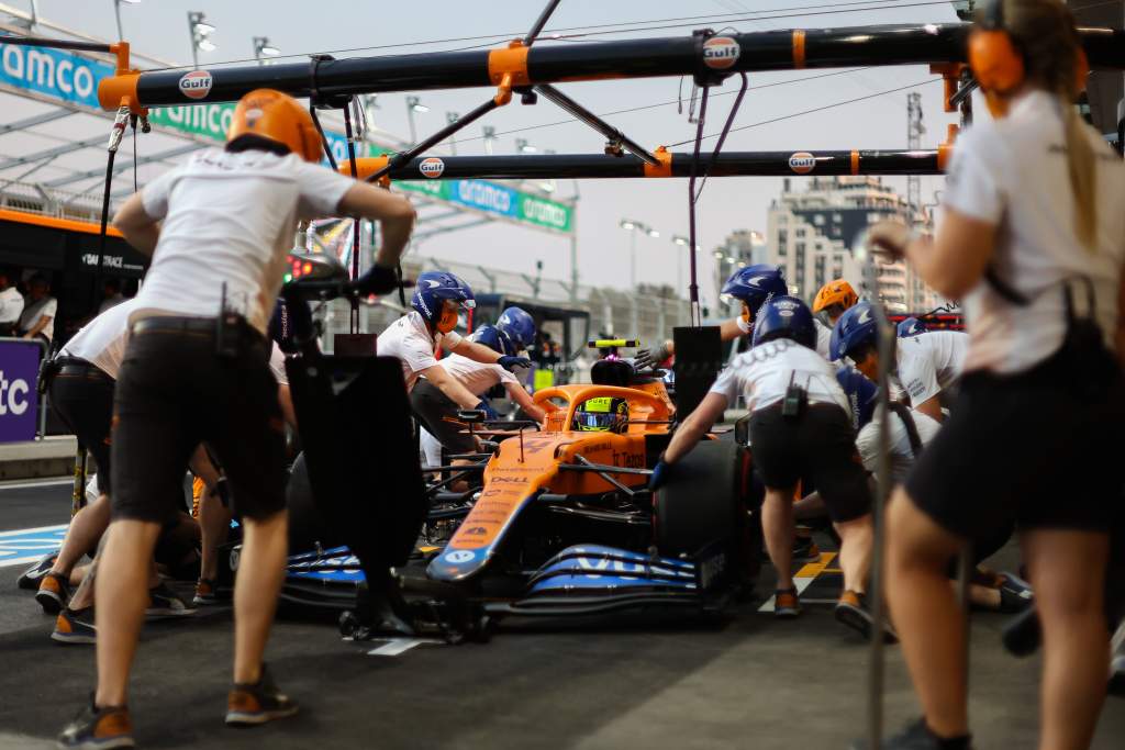 Lando Norris McLaren F1 pitstop