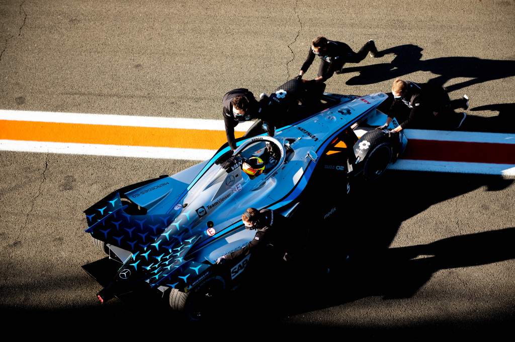 Formula E Preseason Testing Mercedes pit