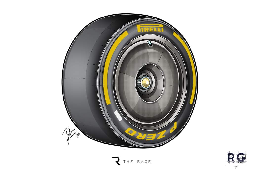 F1 2022 wheel cover drawing