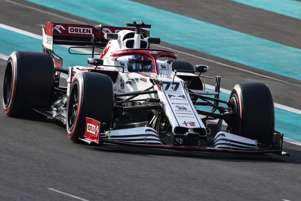 Valtteri Bottas Alfa Romeo F1 testing Abu Dhabi 2021