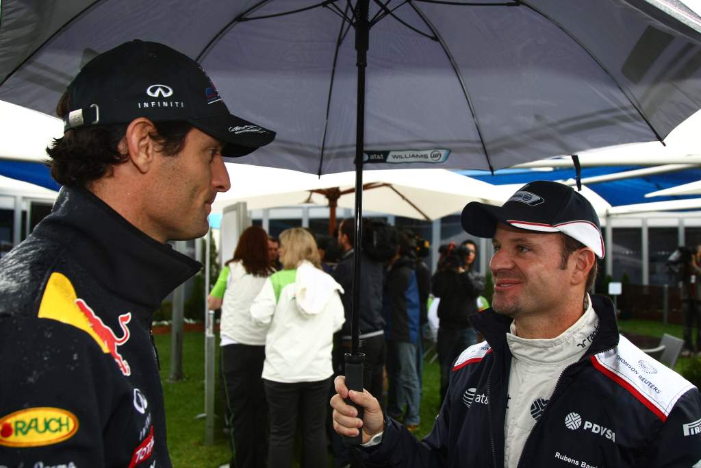 Mark Webber Rubens Barrichello F1