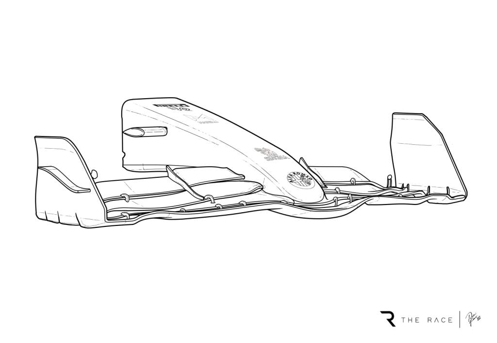 Alfa Romeo F1 front wing drawing