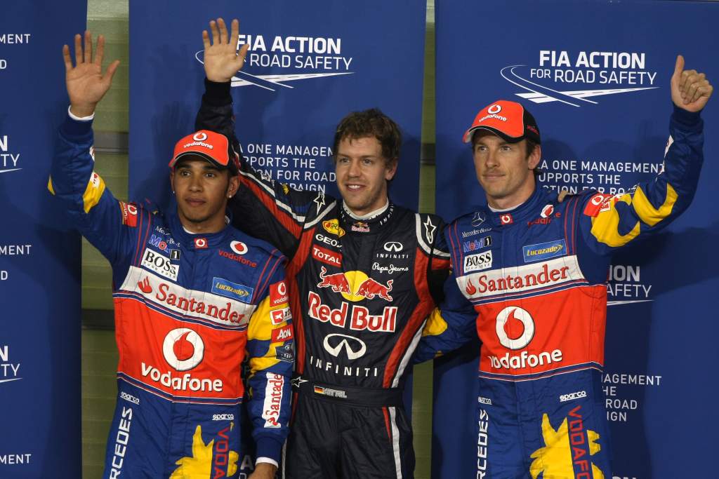 Lewis Hamilton Jenson Button Sebastian Vettel McLaren Red Bull F1