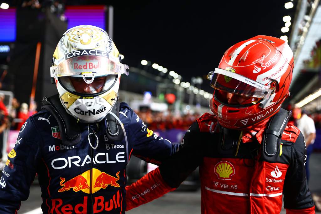 Charles Leclerc Ferrari Max Verstappen Red Bull F1