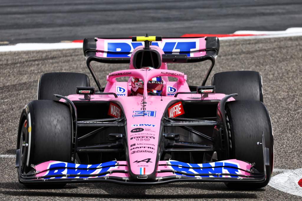 Esteban Ocon Alpine Bahrain F1 test