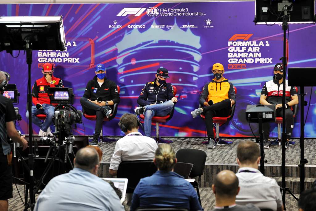 F1 drivers press conference Bahrain GP