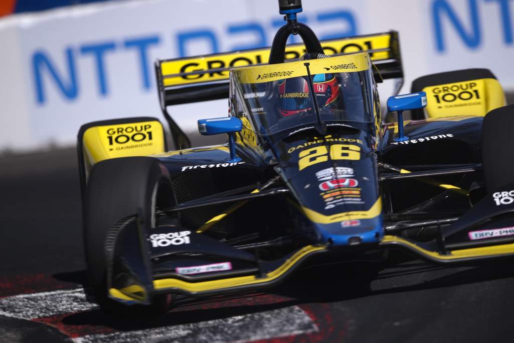 Herta bags Long Beach IndyCar pole, Grosjean denied by crash