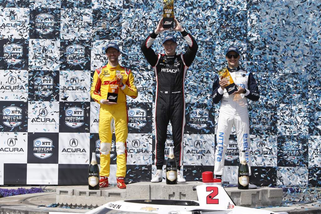 Newgarden denies Grosjean Long Beach IndyCar win