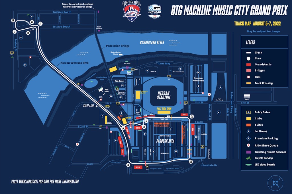 Nashville track map