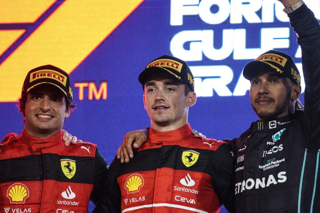 Carlos Sainz Charles Leclerc Lewis Hamilton Ferrari Mercedes F1