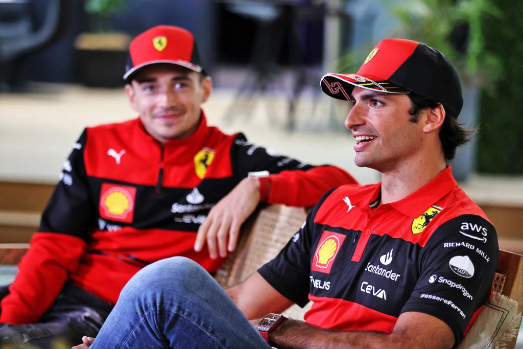 Carlos Sainz Charles Leclerc Ferrari F1