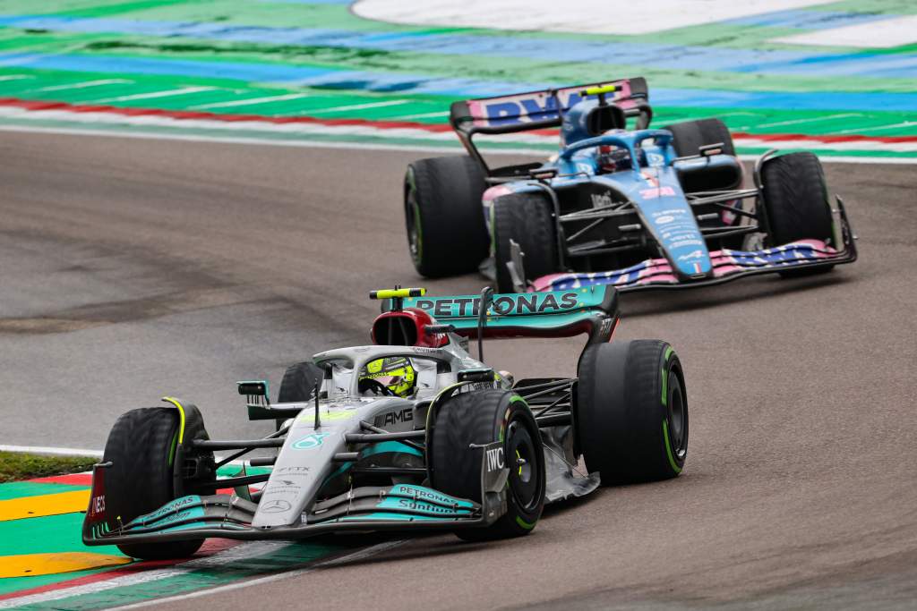 Lewis Hamilton Mercedes Esteban Ocon Alpine F1