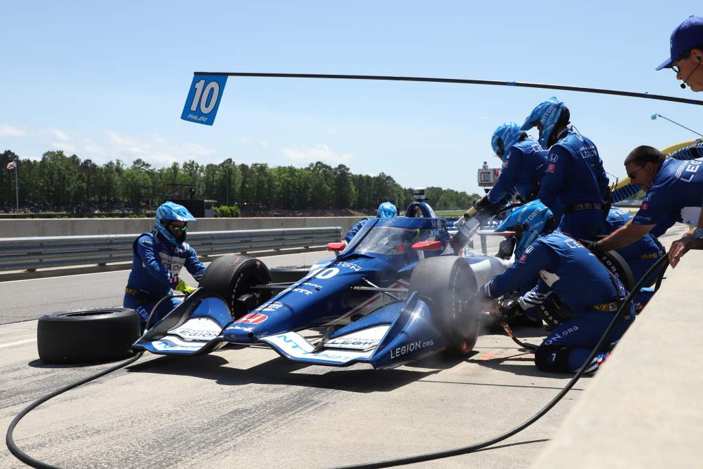 Firestone Palou pit Barber 2022 IndyCar