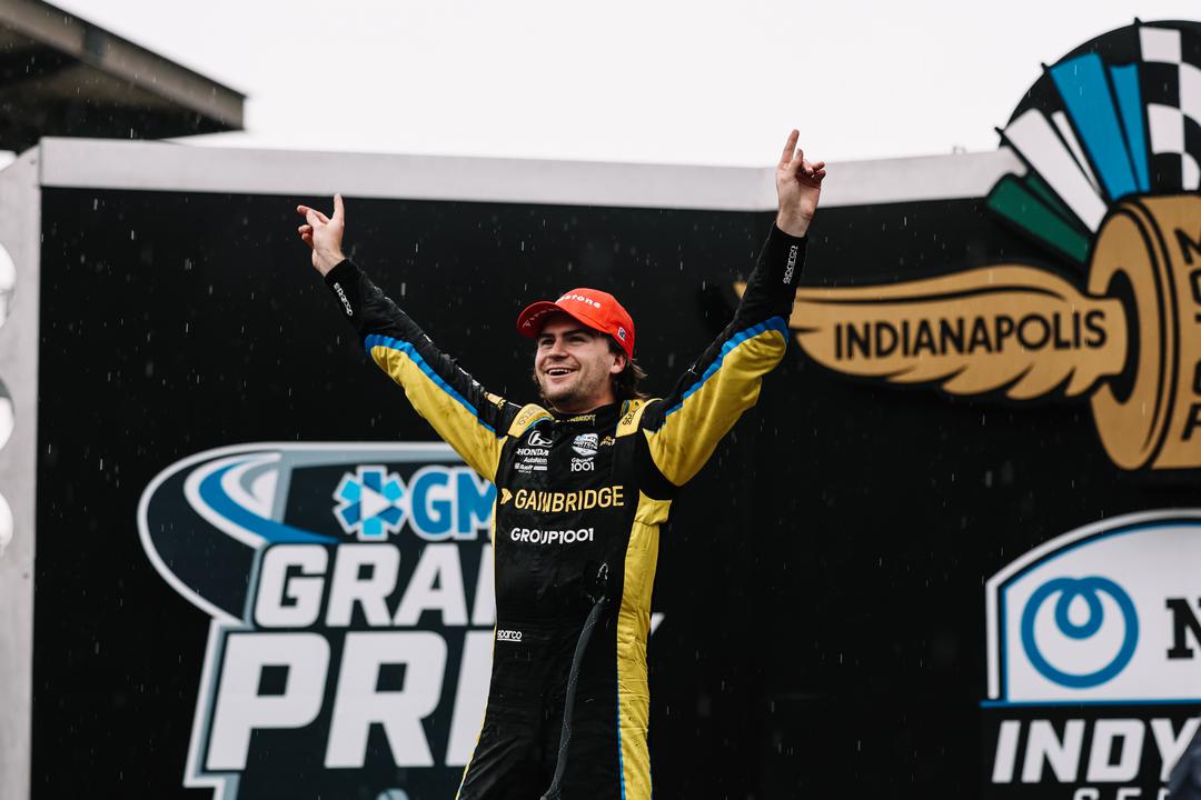 Colton Herta On The Victory Podium After Winning The 2022 Gmr Grand Prix At The Indianapolis Motor Speedway Referenceimagewithoutwatermark M56262