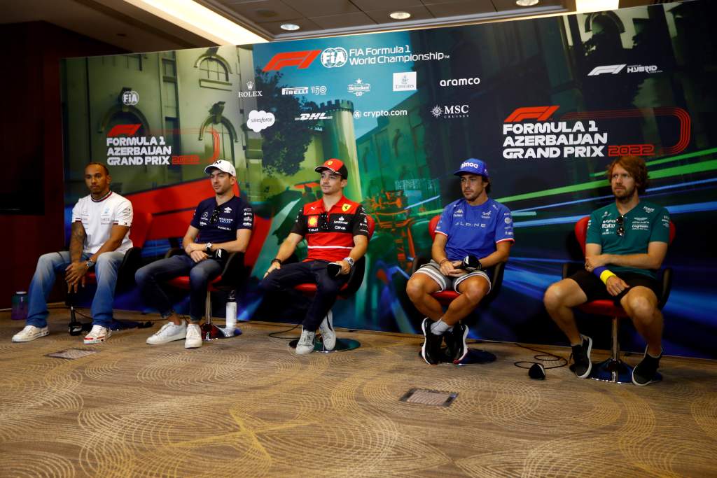 Lewis Hamilton Nicholas Latifi Charles Leclerc Fernando Alonso Sebastian Vettel F1